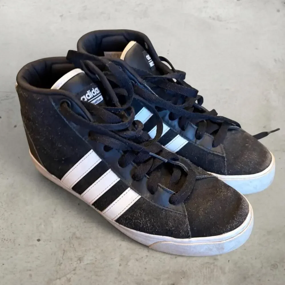 Adidas Daily Mid Core Black White Shoes Women 7 B74245